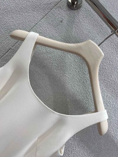 Dior Silk Sleeveless Dress in White