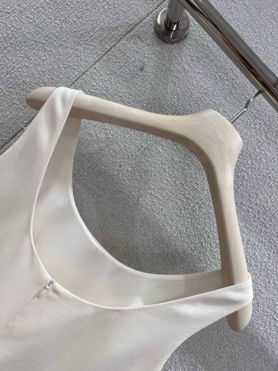 Dior Silk Sleeveless Dress in White