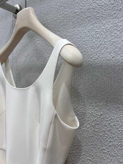 Dior Silk Sleeveless Dress in White