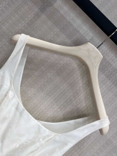 Dior Silk Sleeveless Dress in White