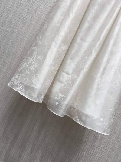 Dior Silk Sleeveless Dress in White