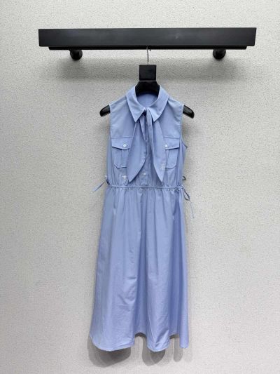 Dior Sleeveless Maxi Dress in Light Blue