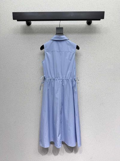 Dior Sleeveless Maxi Dress in Light Blue