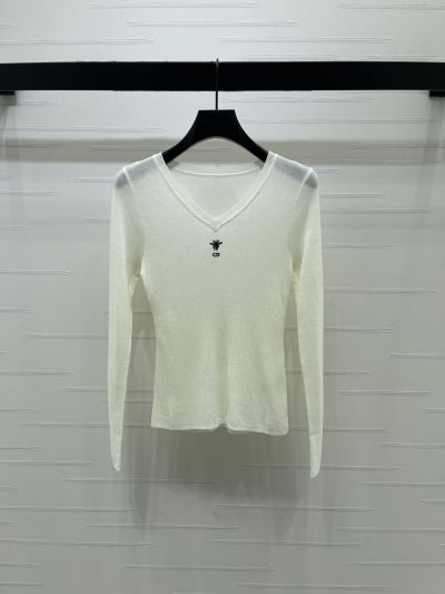 Dior V-Neck Long Sleeve T-Shirt