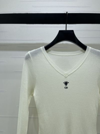 Dior V-Neck Long Sleeve T-Shirt