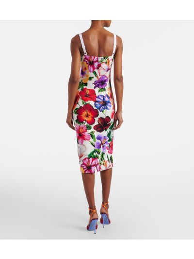 Dolce & Gabbana Silk Floral Dress in Multicolor