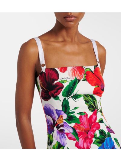 Dolce & Gabbana Silk Floral Dress in Multicolor
