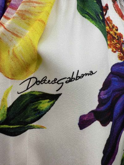 Dolce & Gabbana Silk Floral Pants in Multicolor
