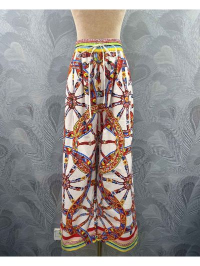 Dolce & Gabbana Wide-Leg Pants in Multicolor