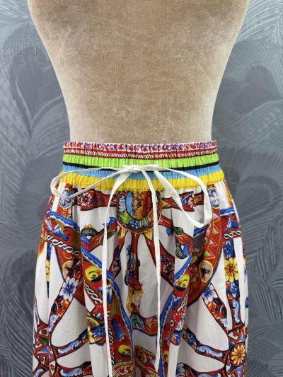 Dolce & Gabbana Wide-Leg Pants in Multicolor