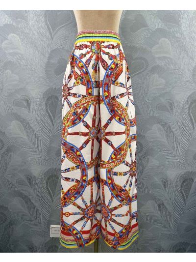 Dolce & Gabbana Wide-Leg Pants in Multicolor