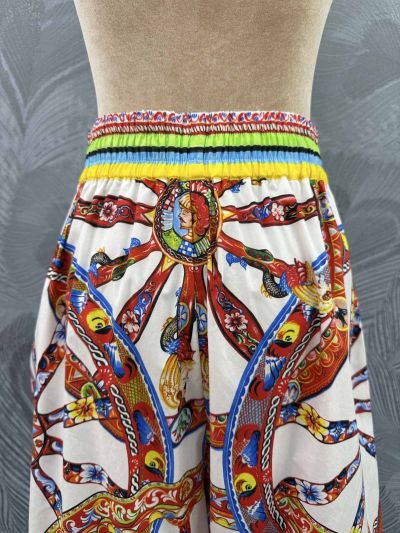 Dolce & Gabbana Wide-Leg Pants in Multicolor