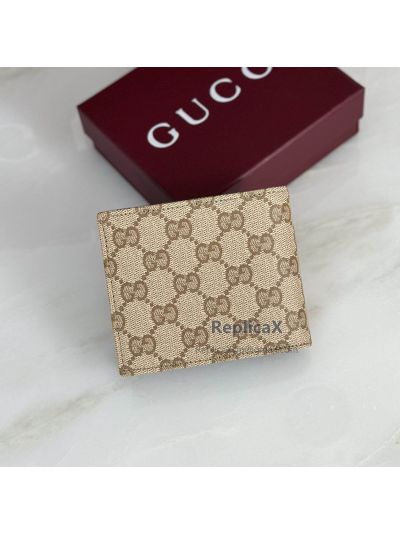 Gucci Essence Classic Coin Wallet 876404 in Beige and Dark Brown