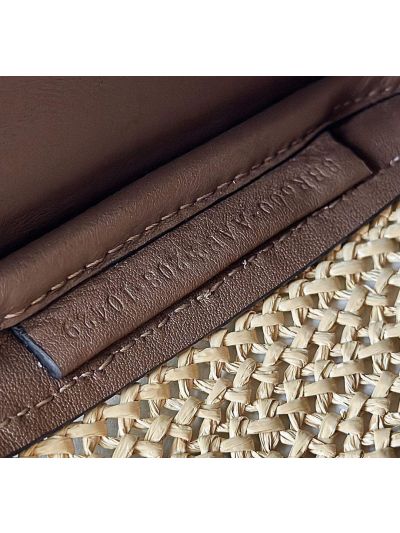 Fendi Baguette Medium Brown Leather and Macrame Shoulder Crossbody Bag 8666L Brown 2523754