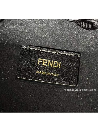 Fendi Black FF Embossed Medium Sunshine Shopper Tote Bag A8597L Black 2523578
