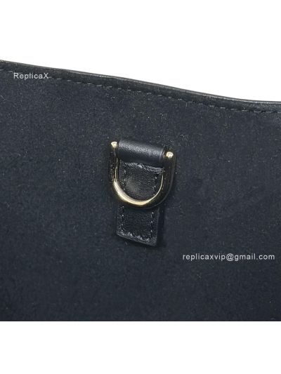 Fendi Black FF Embossed Medium Sunshine Shopper Tote Bag A8597L Black 2523578