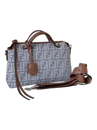Fendi By The Way Medium Blue FF Denim Fabric Shoulder Crossbody Bag A8665BL