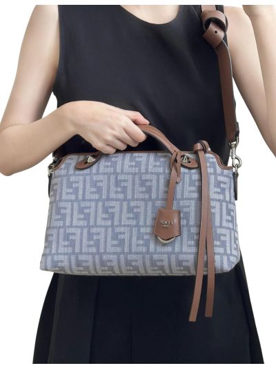 Fendi By The Way Medium Blue FF Denim Fabric Shoulder Crossbody Bag A8665BL Blue 2523594