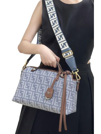 Fendi By The Way Medium Blue FF Denim Fabric Shoulder Crossbody Bag A8665BL Blue 2523594