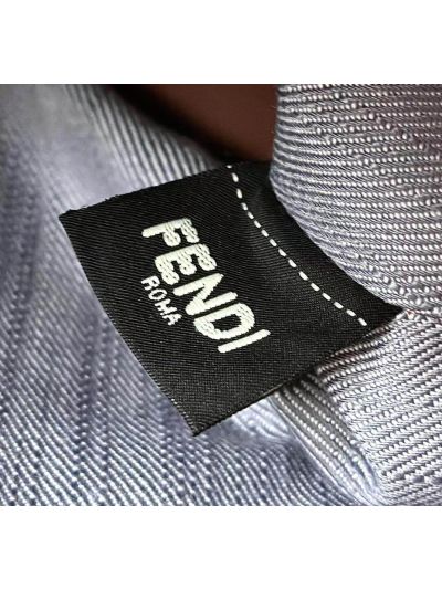 Fendi By The Way Mini Blue FF Denim Fabric Shoulder Crossbody Bag A8665Bs Blue 2523595