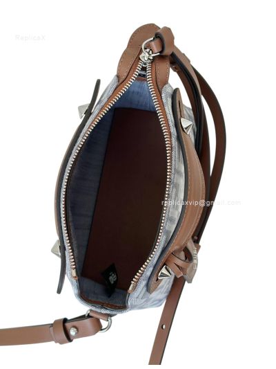 Fendi By The Way Mini Blue FF Denim Fabric Shoulder Crossbody Bag A8665Bs Blue 2523595