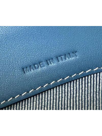 Fendi By The Way Mini Blue FF Denim Fabric Shoulder Crossbody Bag A8665Bs Blue 2523639