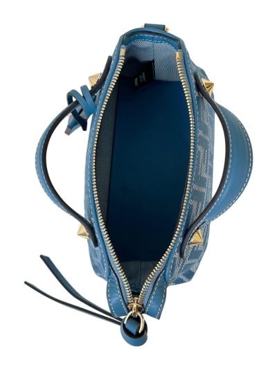 Fendi By The Way Mini Blue FF Denim Fabric Shoulder Crossbody Bag A8665Bs Blue 2523639