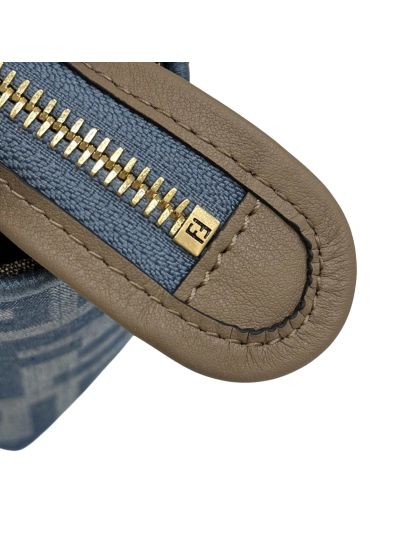 Fendi By The Way Mini Light Blue FF Denim Fabric Shoulder Crossbody Bag A8570 Blue 2523791