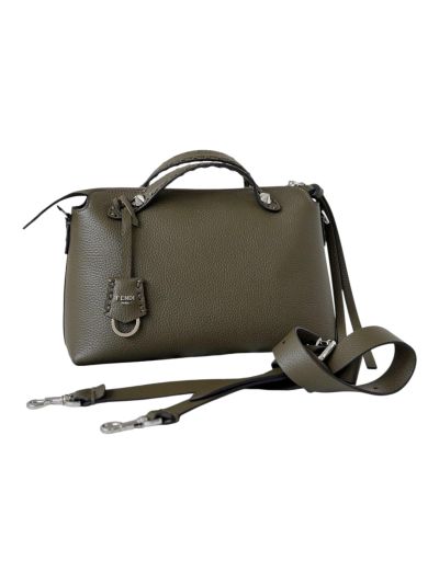 Fendi By The Way Selleria Medium Shoulder Crossbody Bag Dark Green 8668M