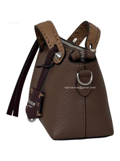 Fendi By The Way Selleria Mini Shoulder Crossbody Bag Dark Brown 8668s Brown 866 2523571