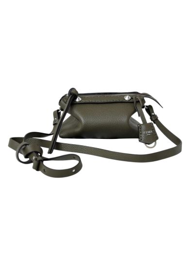 Fendi By The Way Selleria Mini Shoulder Crossbody Bag Dark Green 8668s