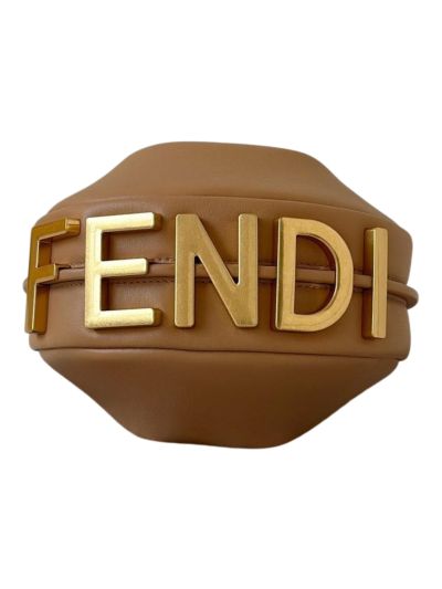 Fendi Fendigraphy Mini Shoulder Crossbody Bag Brown Leather 80155A Brown 2523666