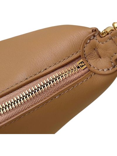 Fendi Fendigraphy Mini Shoulder Crossbody Bag Brown Leather 80155A Brown 2523666