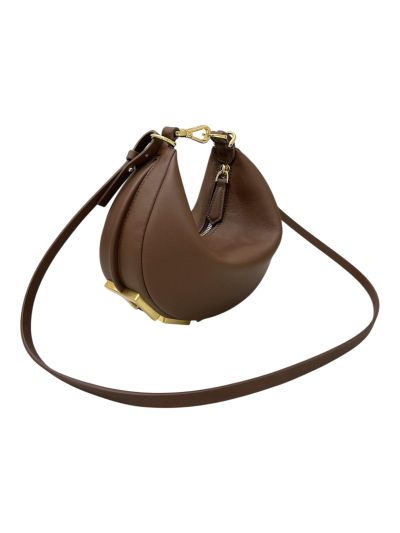 Fendi Fendigraphy Mini Shoulder Crossbody Bag Dark Brown Leather 80155A Brown 2523667