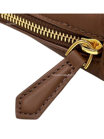 Fendi Fendigraphy Mini Shoulder Crossbody Bag Dark Brown Leather 80155A Brown 2523667