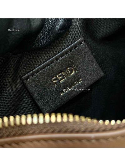 Fendi Fendigraphy Mini Shoulder Crossbody Bag Dark Brown Leather 80155A Brown 2523667