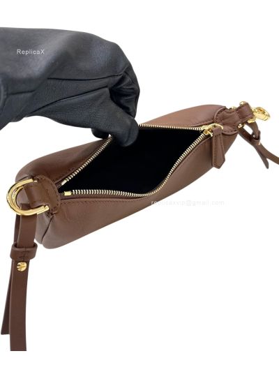 Fendi Fendigraphy Mini Shoulder Crossbody Bag Dark Brown Leather 80155A Brown 2523667