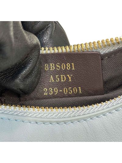 Fendi Fendigraphy Mini Shoulder Crossbody Bag Light Blue Leather 80155A Blue 2523665