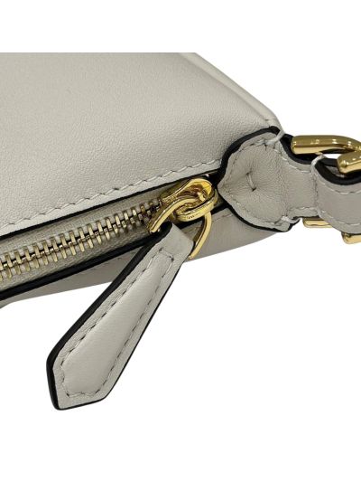 Fendi Fendigraphy Mini Shoulder Crossbody Bag White Leather 80155A White 2523663