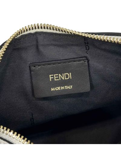 Fendi Fendigraphy Mini Shoulder Crossbody Bag White Leather 80155A White 2523663