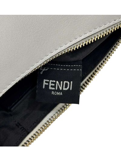 Fendi Fendigraphy Mini Shoulder Crossbody Bag White Leather 80155A White 2523663