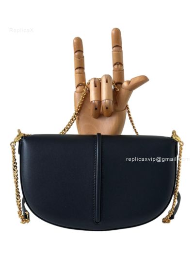 Fendi Fendigraphy Wallet on Chain Shoulder Bag Black Leather A8687 Black 2523509