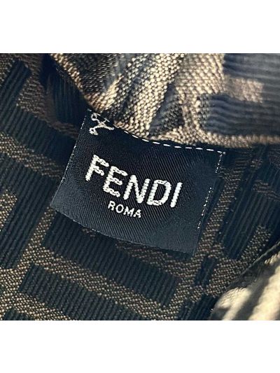 Fendi First Small Clutch Shoulder Bag Blue White Woven Leather A80103 Blue 2523585