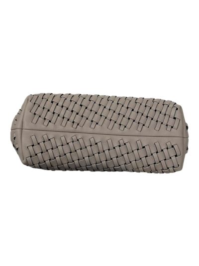 Fendi First Small Clutch Shoulder Bag Gray Woven Leather A80103 Gray 2523583