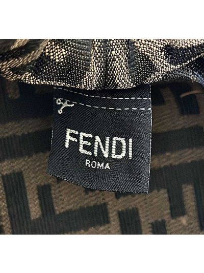 Fendi First Small Clutch Shoulder Bag Gray Woven Leather A80103 Gray 2523583