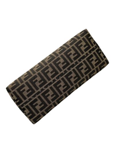 Fendi Large Boston Travel Bag Brown FF Jacquard Canvas A8665L Brown 2523765