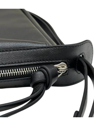 Fendi Large Simply Fendi Black Calfskin Leather Shoulder Bag 8662AL Black 2523758