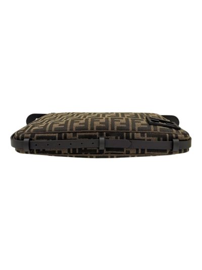 Fendi Large Simply Fendi Brown FF Jacquard Fabric Shoulder Bag A8662 Brown 2523769