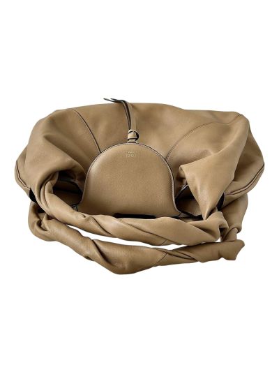 Fendi Large Spy Beige Leather Tote Shoulder Bag 80888L Beige 2523565