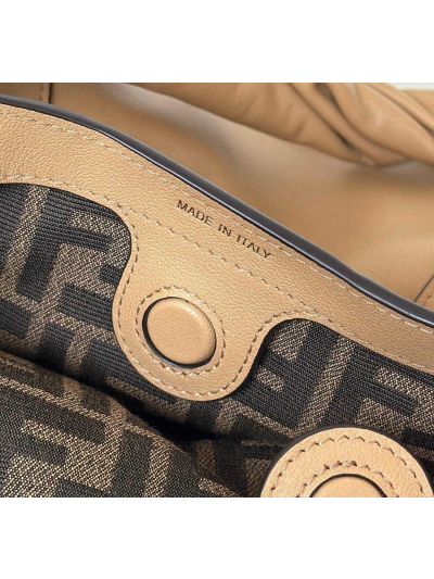 Fendi Large Spy Beige Leather Tote Shoulder Bag 80888L Beige 2523565